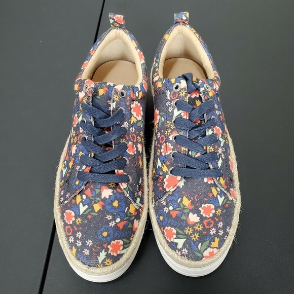 Jack Rogers Shoes - Jack Rogers Mia Blue Floral Platform Sneakers‎ Shoes Size 7.5